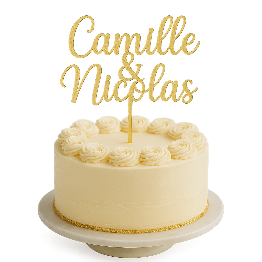 Topper mariage décoration gateaux de mariage Décoration gâteau de mariage, décoration pour gâteau de mariage Topper décoration de gâteau personnalisée en forme de coeur, décoration de gâteau d'anniversaire